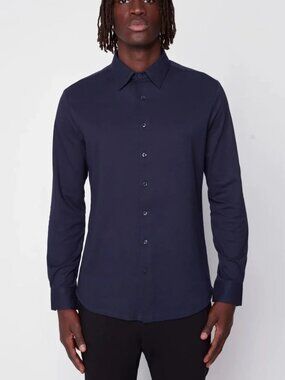 Projek Raw Navy Long Sleeve Knit Shirt/13760